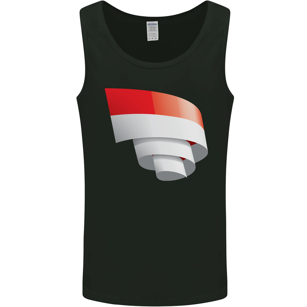 Curled Indonesia Flag Indonesian Day Football Mens Vest Tank Top