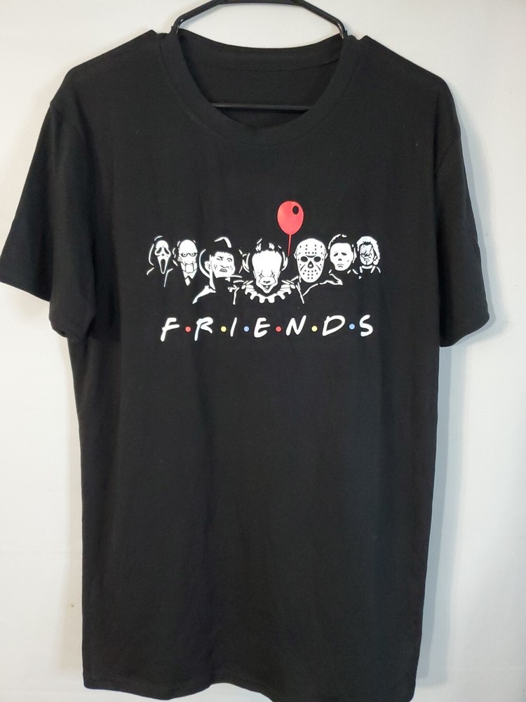 Friends Pennywise, Freddy, Ghost Face, Jason, Myers Men's Size Large T-Shirt