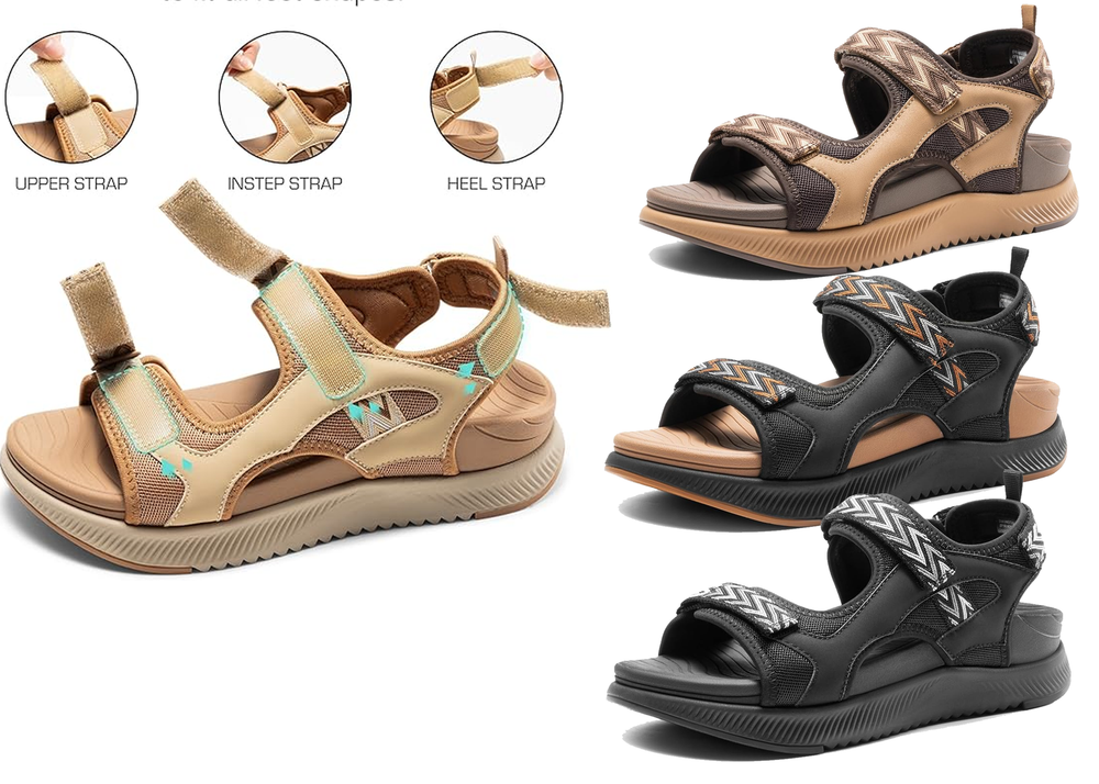 Women's Orthopedic Walking Sandals with Arch Support for Hiking & Recovery