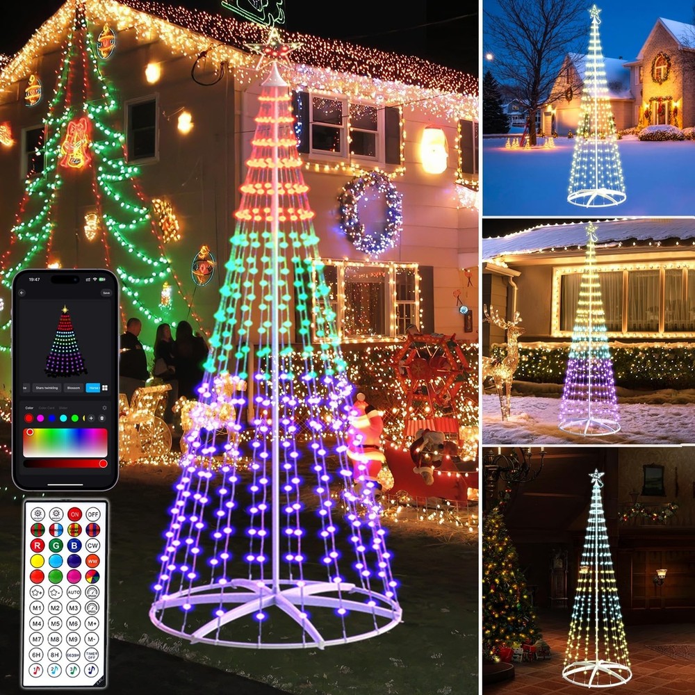 7.2ft Smart LED Christmas Tree with 352 Color-Changing Lights & Bluetooth App
