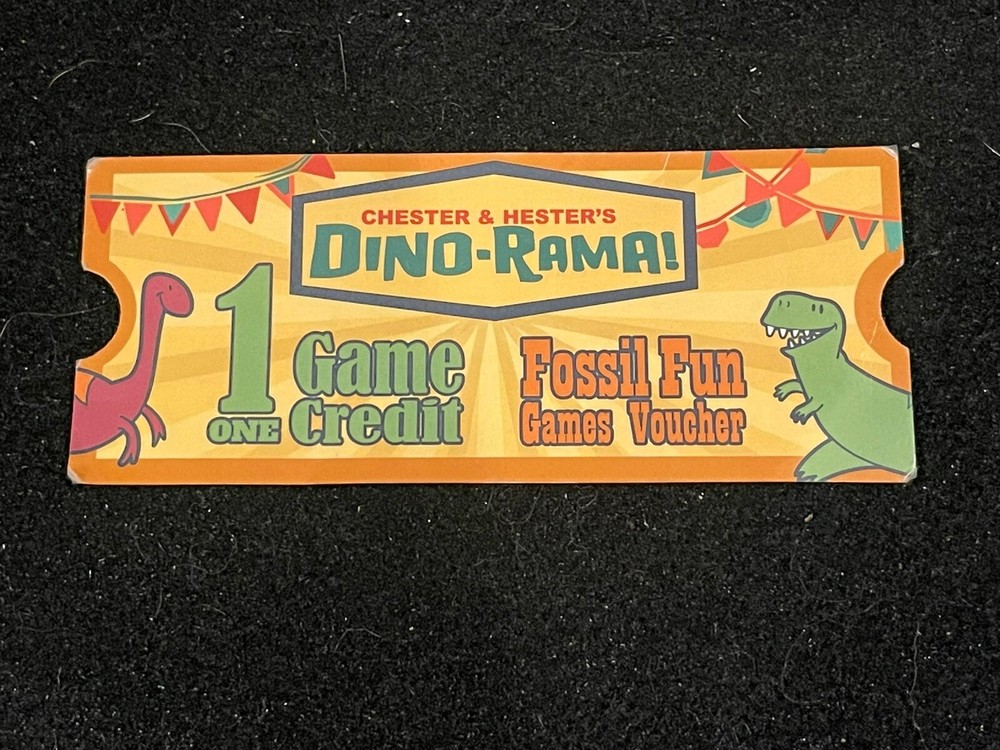 Disney Animal Kingdom Dino-Rama Game Ticket Voucher for Chester and Hester  -image