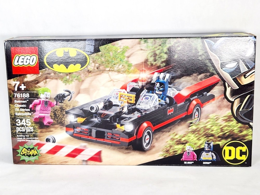 LEGO Batman 1966 Classic TV Batmobile with Exclusive Joker Minifigure DC Set 76188