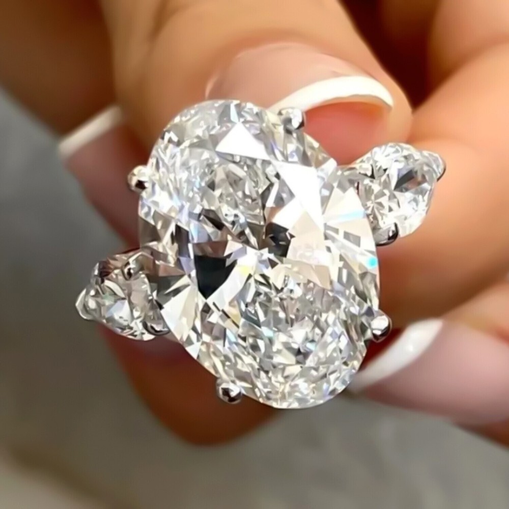 5.90 Ct Certified White Diamond Solitaire Ring Anniversary Gift for Women