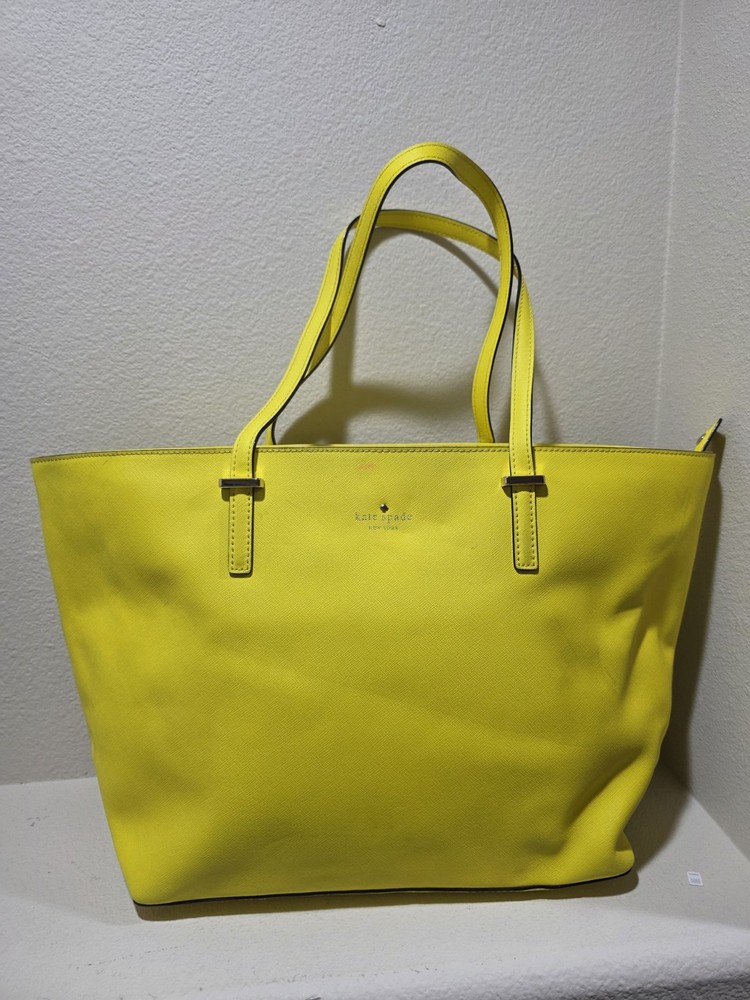 KATE SPADE NEW YORK  Yellow Leather Shoulder Bag