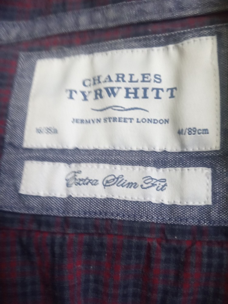 Charles Tyrwhitt Dress Shirt 100% Cotton Extra Slim Fit 16