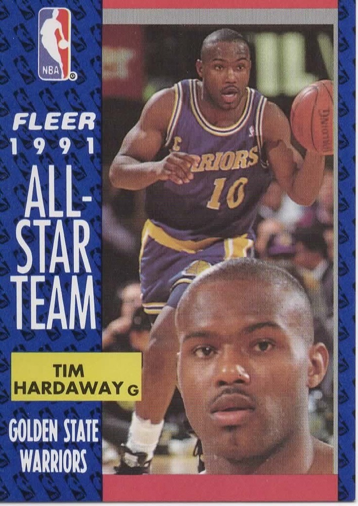 Vintage 1991 Fleer NBA All-Star Card – Tim Hardaway, Golden State Warriors!