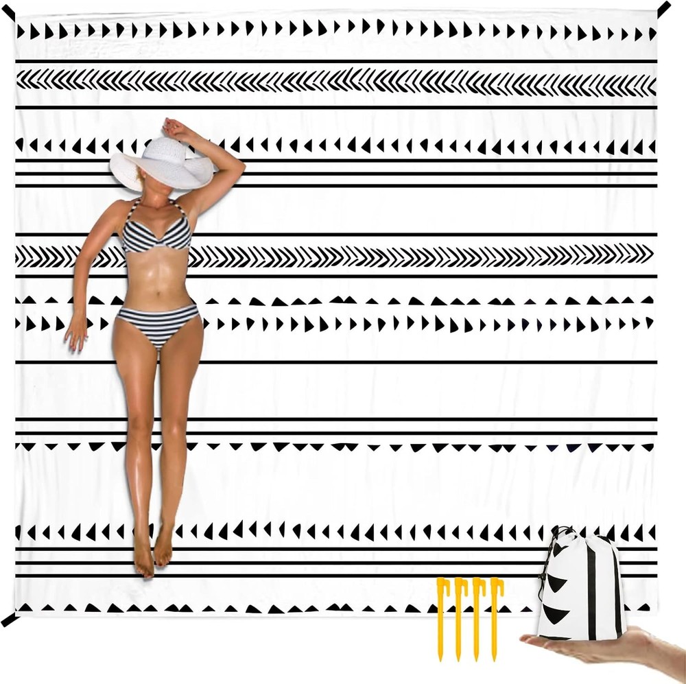 110''×118'' Extra Large Waterproof 9x10 FT (1～8 Person), Line White