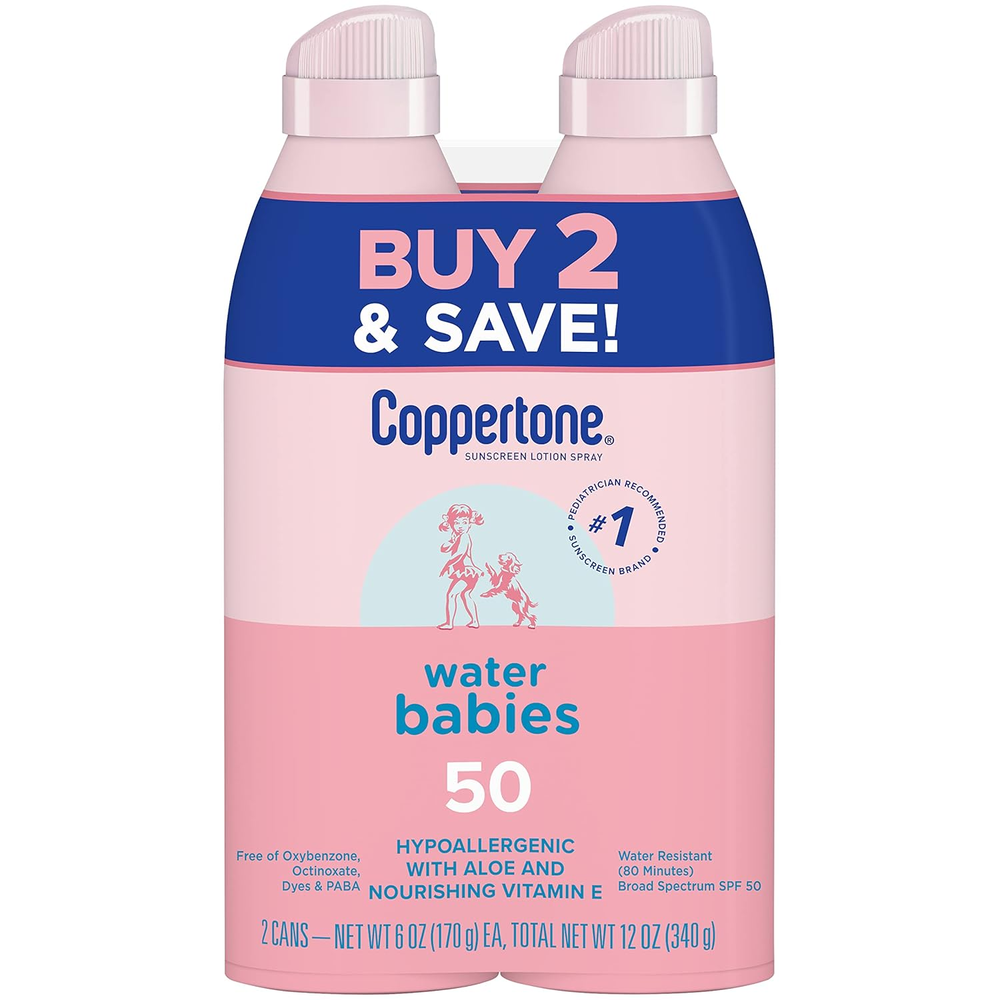 Waterbabies SPF 50 Baby Sunscreen Spray Water Resistant Sun Protection