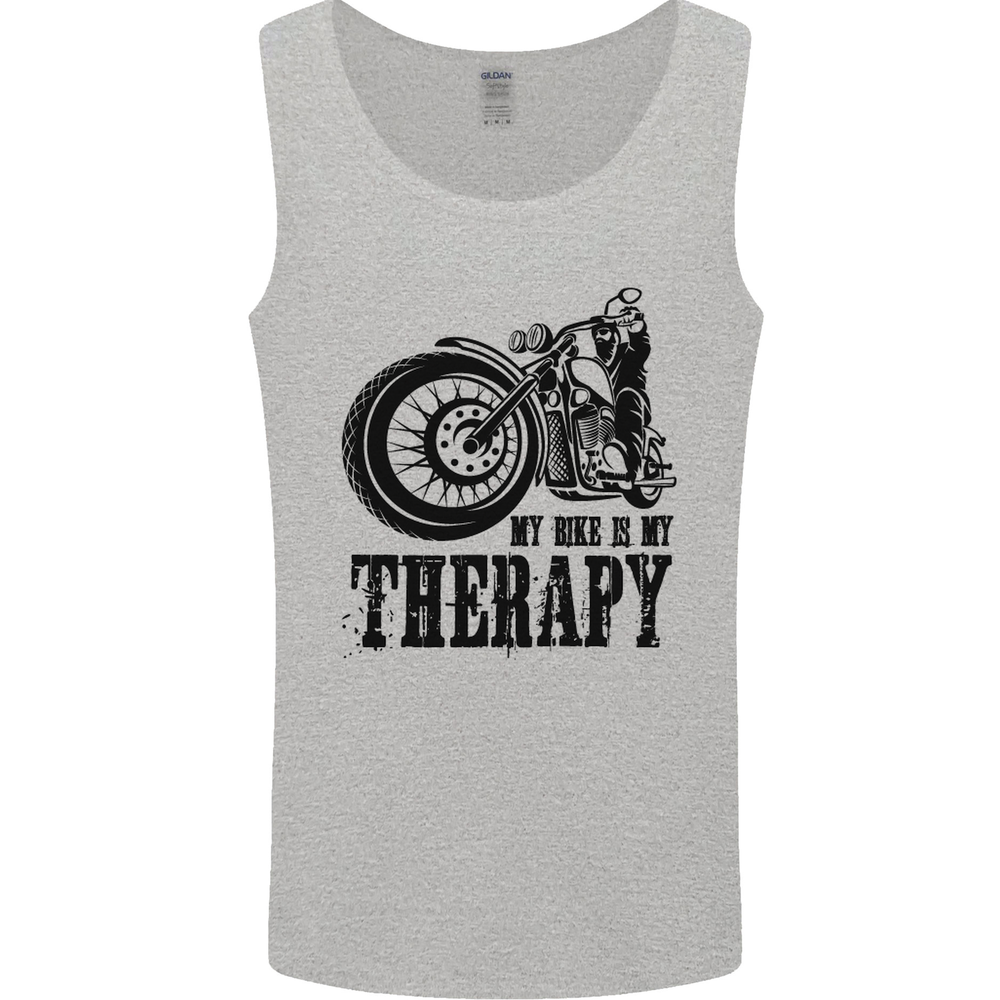 My Therapy Motorcycle Motorbike Biker Mens Vest Tank Top