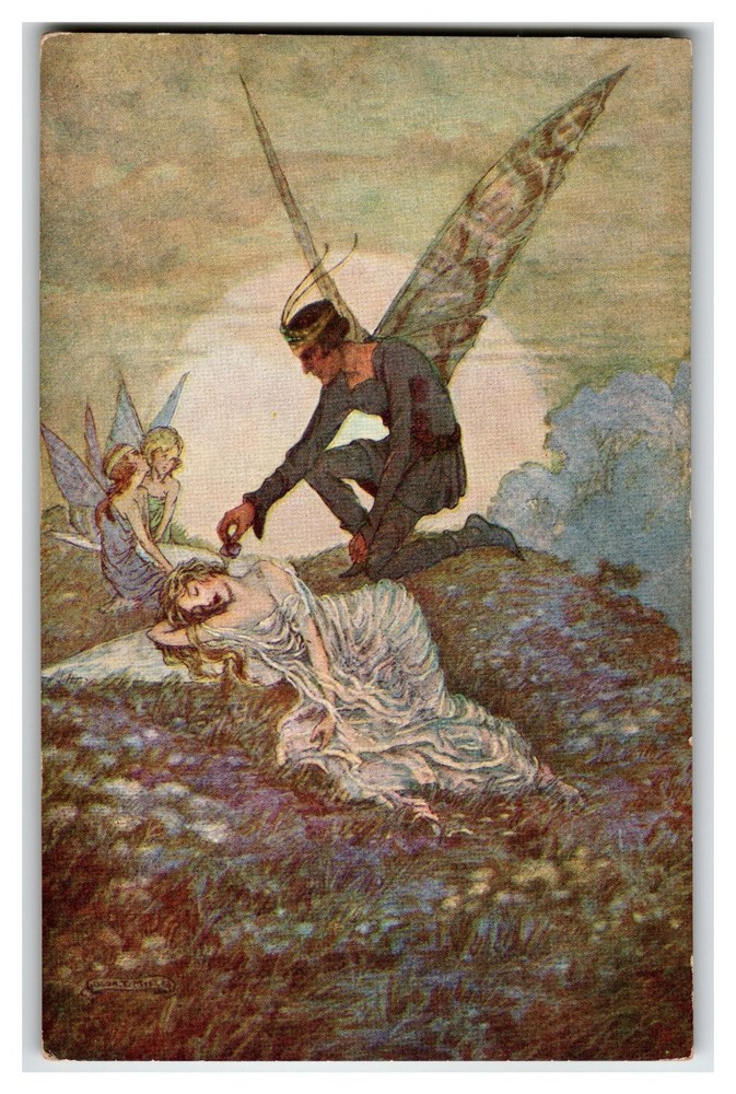Hilda T Miller (Baker) Midsummer Night's Dream Fairy Art Postcard C.W. Faulkner