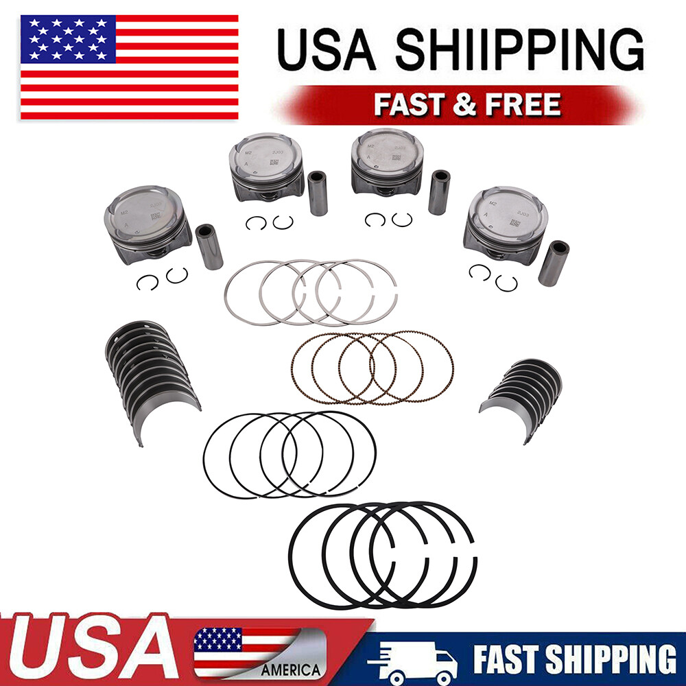 Engine Piston & Ring & Main & Rod Bearing Kit for Elantra for KIA 14-19 2.0L