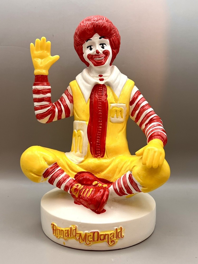 Vintage 1970's McDonald's Ronald McDonald Rubber Toy Piggy Bank