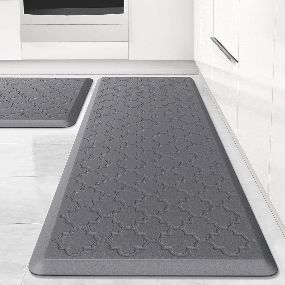 2-Pack Cushioned Anti-Fatigue Kitchen Mats – Waterproof Non-Slip Ergonomic Floor Mat