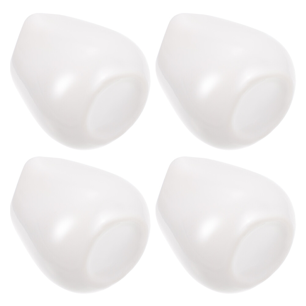 4 Pcs Stainless Steel Creamer Mini Jugs Coffee Sauce Ceramic Milk Cup