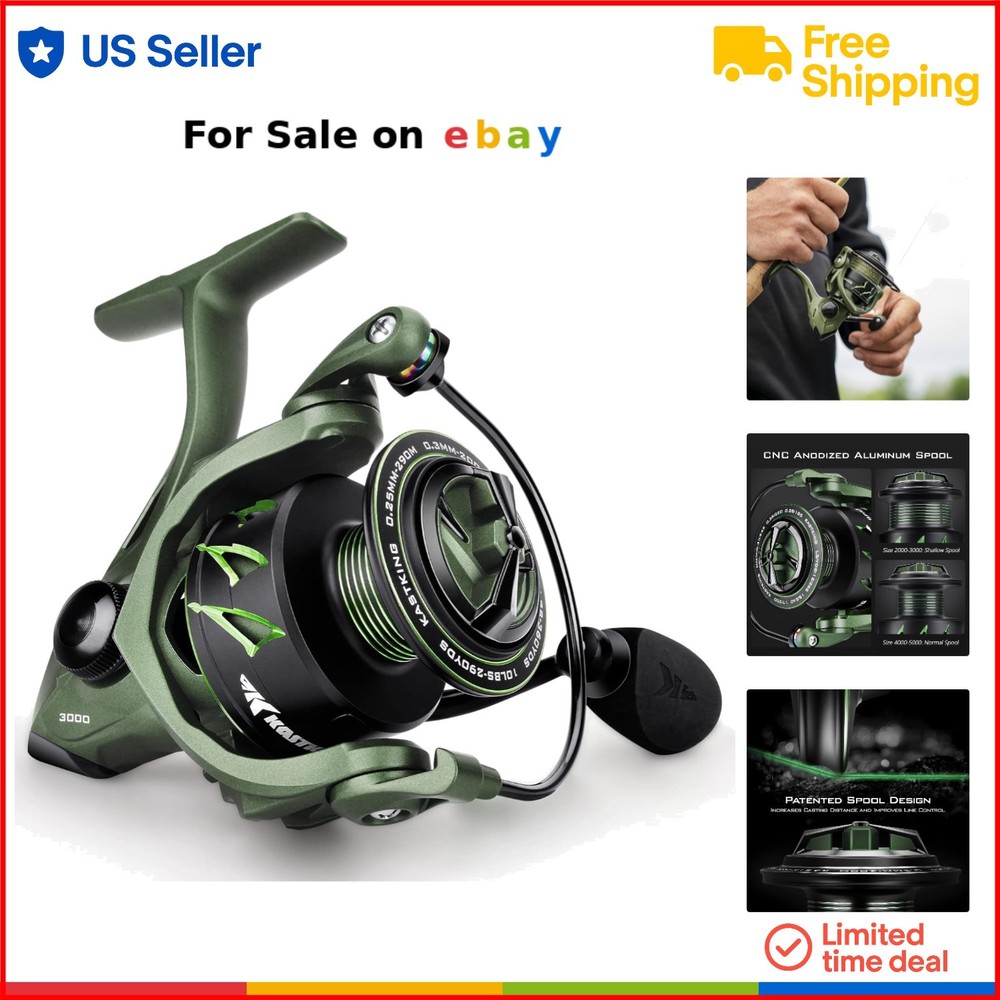 Carbon Fiber Spinning Reel 22LB Max Drag for Saltwater & Freshwater Fishing Lightweight Design