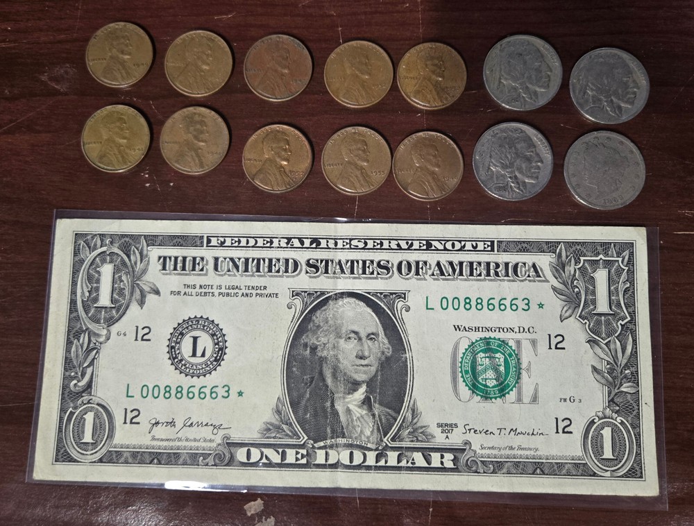 Coin Starter Set of 15 wheat, Steel, Indian, Buffalo, Liberty Head Nickel, * (8)