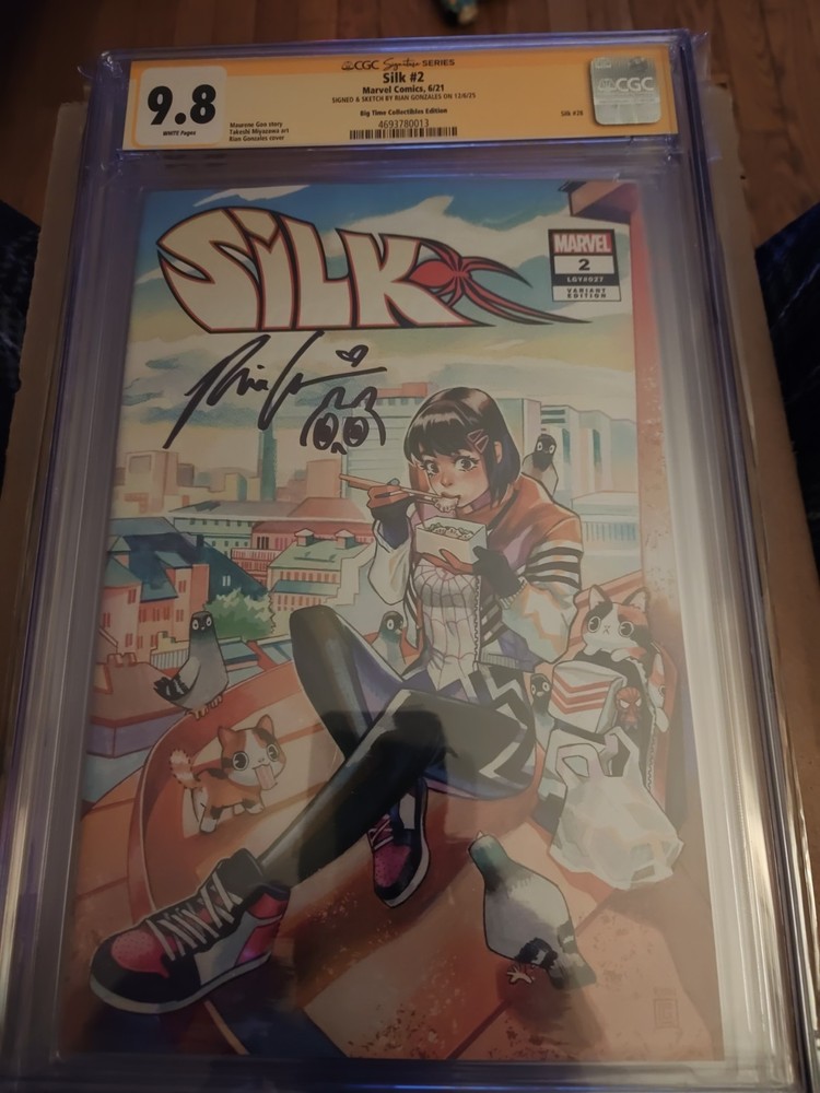 Silk #2 Signed, Sketched, Remarqed By Rhian Gonzalez 9.8 CGC Graded