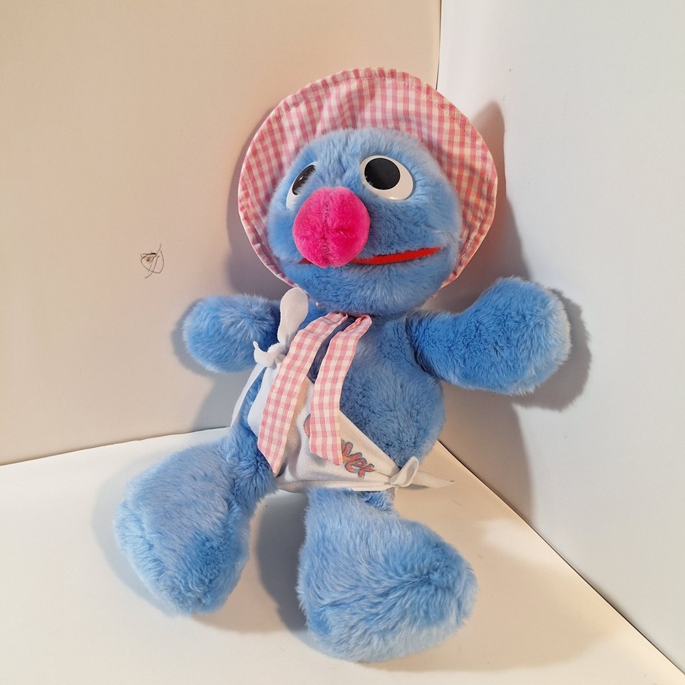 Playskool Baby Grover Plush Sesame Street 1983 Rare Vintage Diaper Stuffed Anima