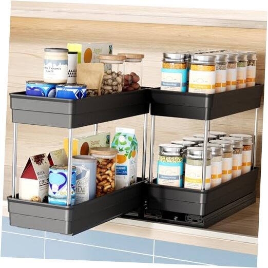 Pull-Out Vertical Spice Rack for Cabinets 4-1/3