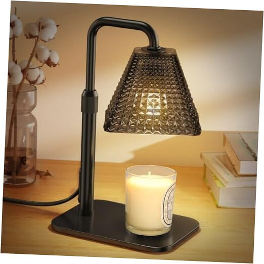 Candle Warmer Lamp with Dimmer & Adjustable Height - Includes 2 Bulbs, 2/4/8H Timer