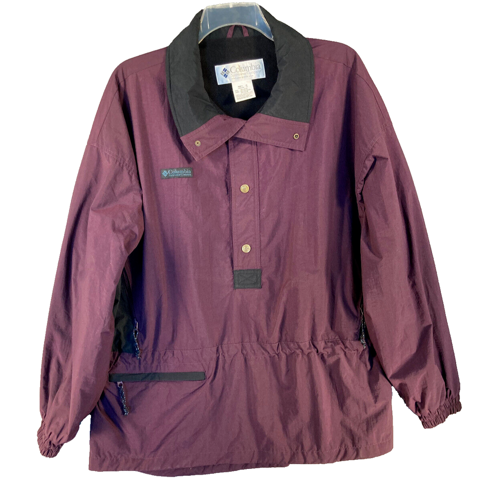 Columbia Men's XL Burgundy Windbreaker Pullover for Hiking & Outdoor Adventures