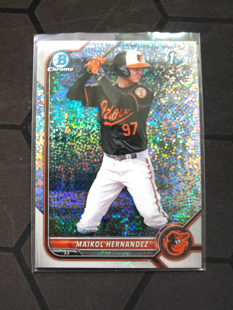 2022 Bowman Chrome Baseball Mini Diamond 1st RC Maikol Hernandez 114/299