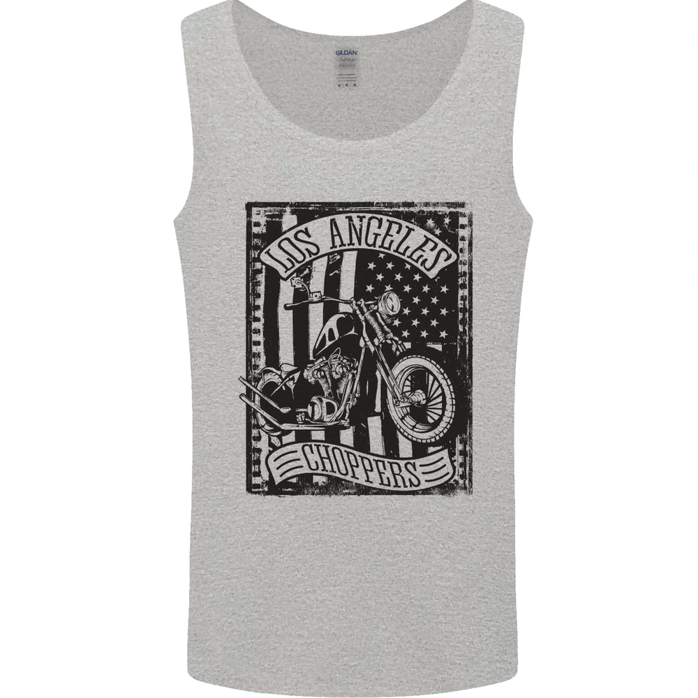 LA Choppers Motorcycle Motorbike Biker Mens Vest Tank Top