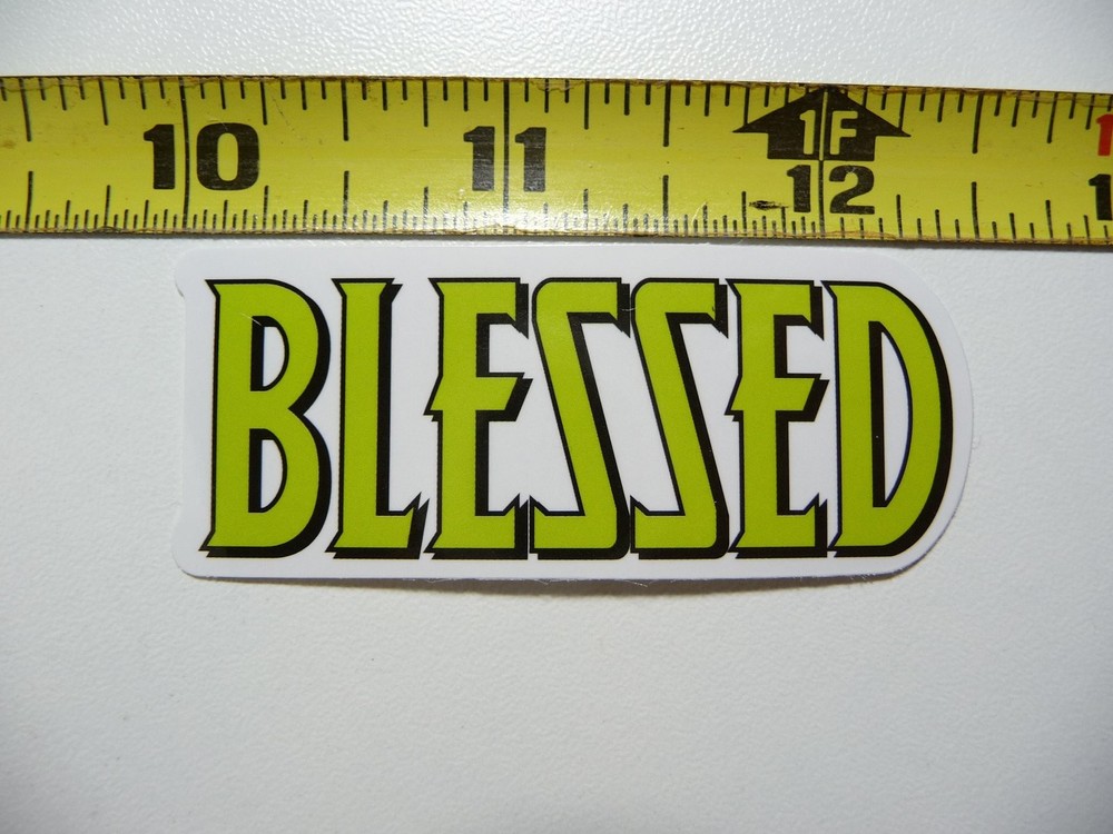 BLESSED LETTERS SAYING DECAL STICKER CHURCH CHRISTIAN FAITH BELIEF