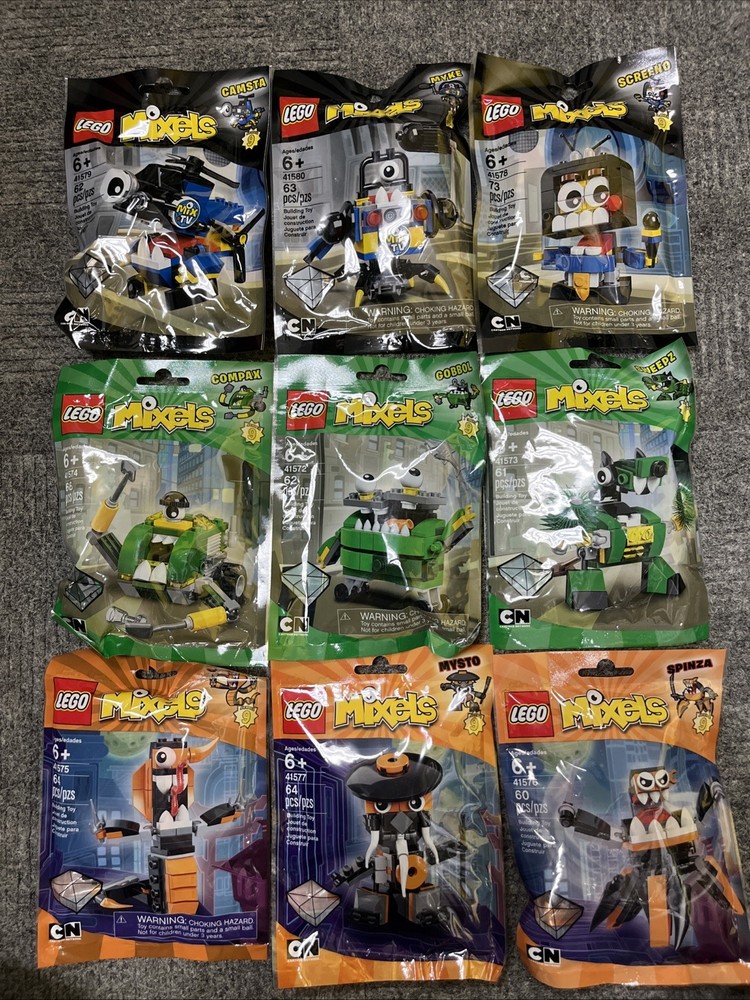 LEGO MIXELS SERIES 9 COMPLETE SET OF 9 SWEEPZ COBRAX MYSTO SCREENO CAMSTA NEW