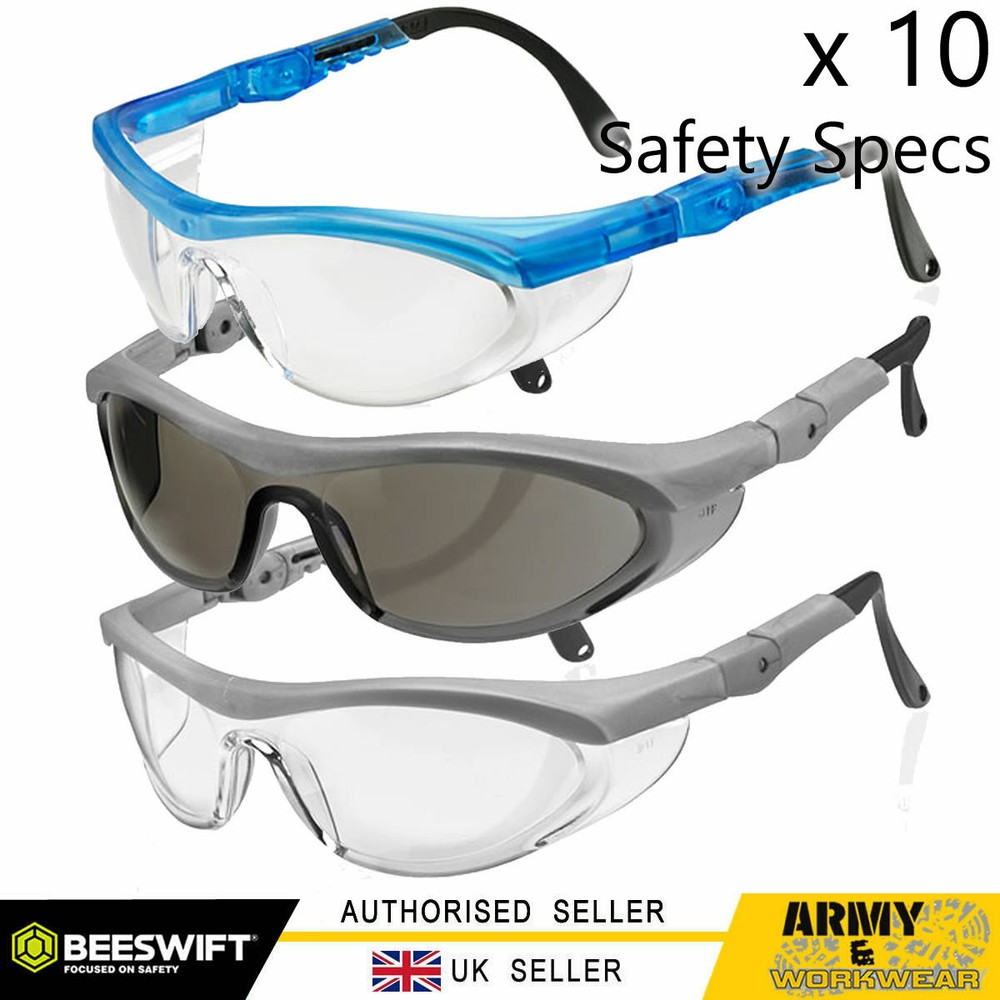 10-Pack UTAH Safety Glasses with Anti-Scratch Anti-Fog Static-Free Sun Frames