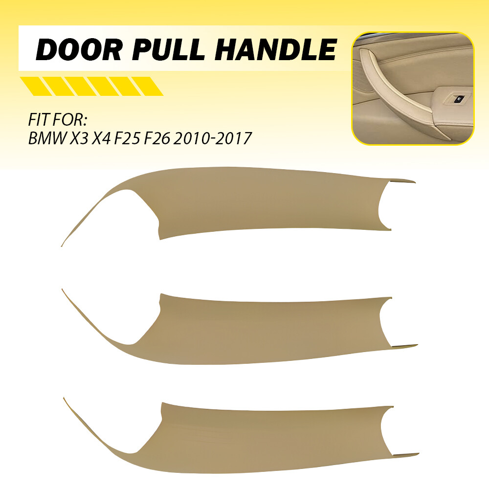 3x LH & RH Interior Door Pull Handle Trim Cover For BMW X3 X4 F25 F26 2010-2017