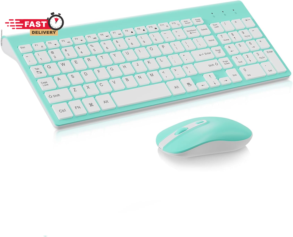 Cimetech Wireless Keyboard and Mouse Combo, Compact Full Size Wireless Keyboard