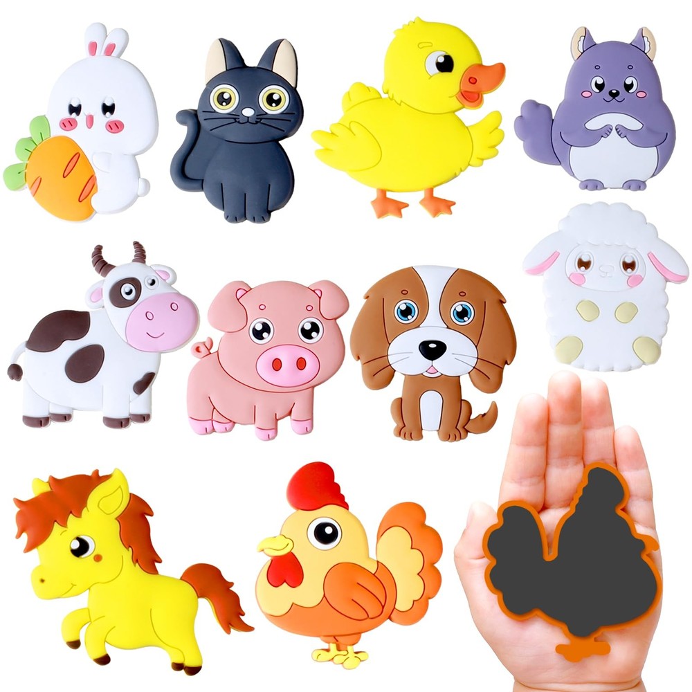 SUPINEEDO Refrigerator Magnets for Kids, Cute Medium, 10 Pcs Farm