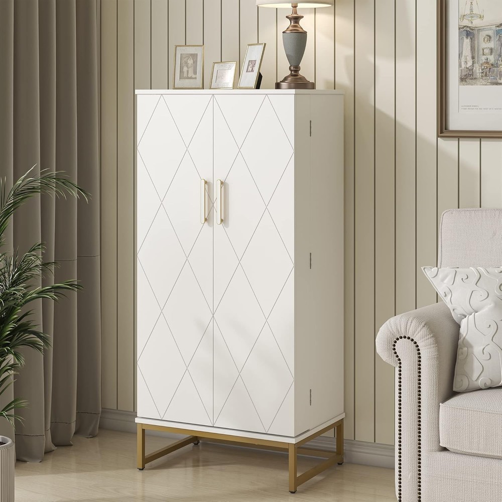 51” Kitchen Pantry Storage Cabinet with Doors and Adjustable Shelves