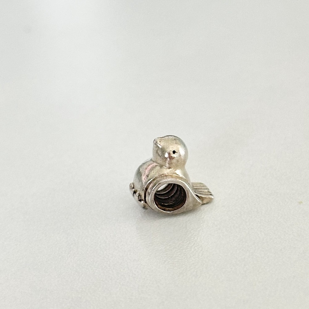 Pandora 925 Sterling Silver Happy Little Bird Animal Retired Bead Charm