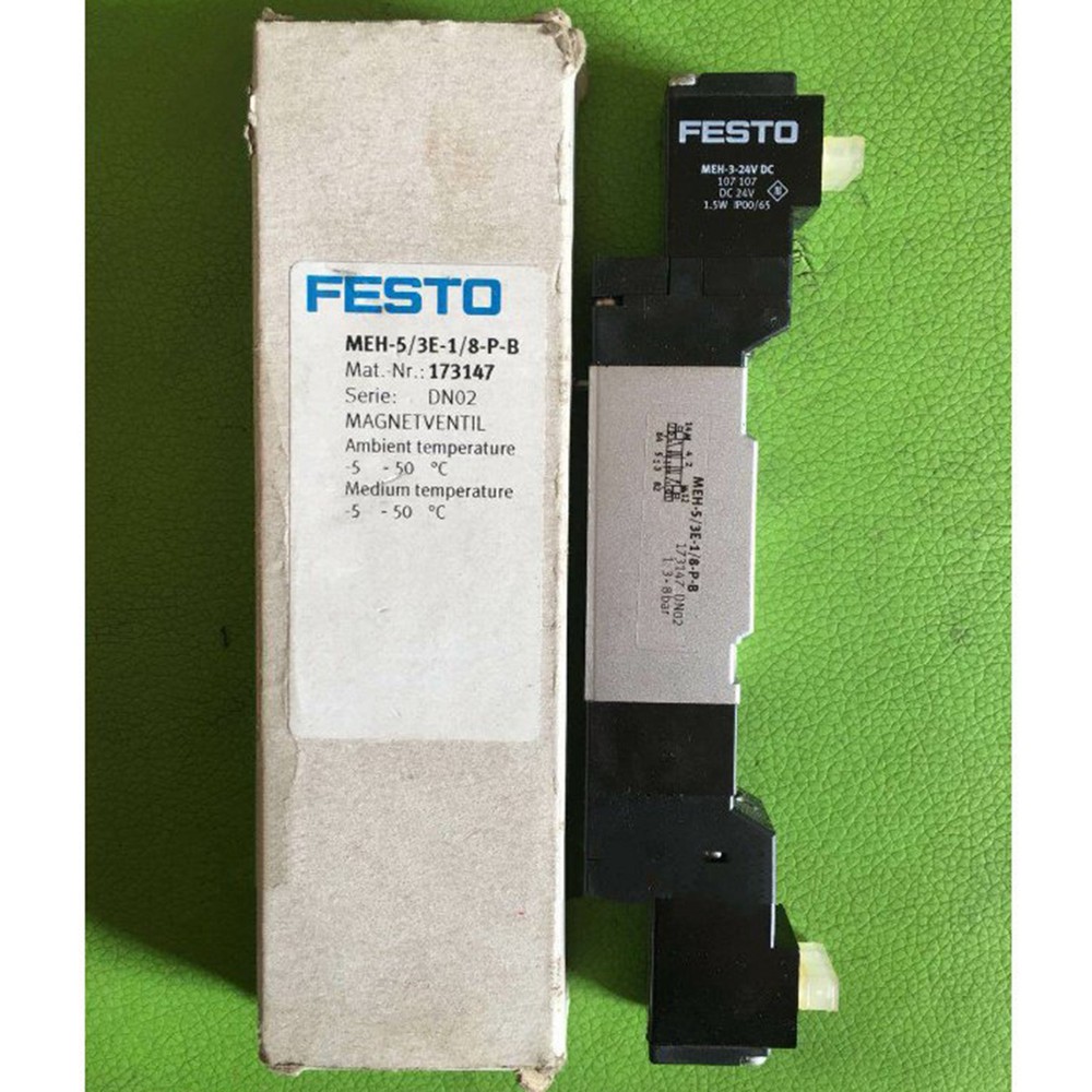 one New FESTO Solenoid Valve MEH-5/3E-1/8-P-B 173147 Free shipping