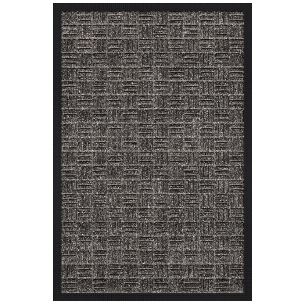 Indoor Outdoor Hose-Wash Non-Slip Rubber Embossed 2x3 Entryway Mat