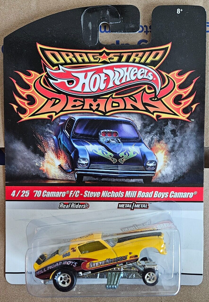 HOT WHEELS DSTRIP DEMONS ‘70 CAMARO F/C STEVE NICHOLS MILL BOYS