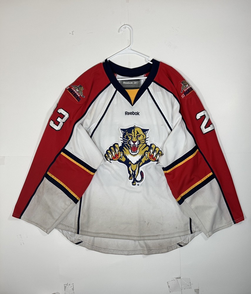CCM Reebok FLORIDA PANTHERS JR HOCKEY JERSEY NHL SEWN Y2K Vintage Distressed