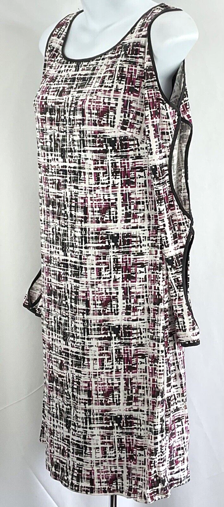 NWOT Laundry Shelli segal Cutout Cold Shoulder Dress XS Multi Geometric sheath