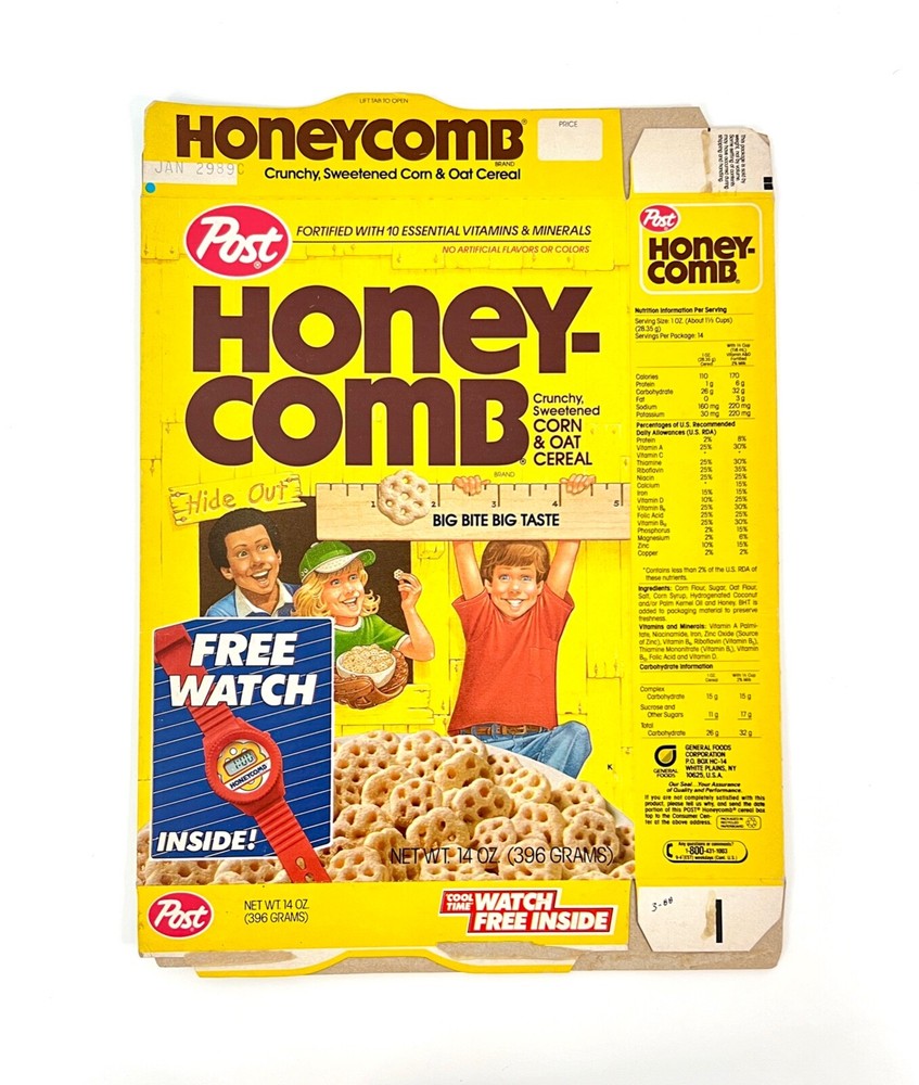 Vintage 1988 Post Honey Comb Cereal LCD Watch Mail-away Premium Collectible