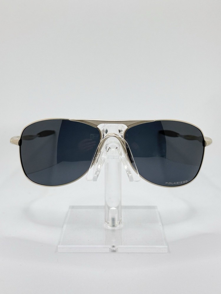 Oakley Crosshair Silver Frame Black Polarized Lens OO4060-01