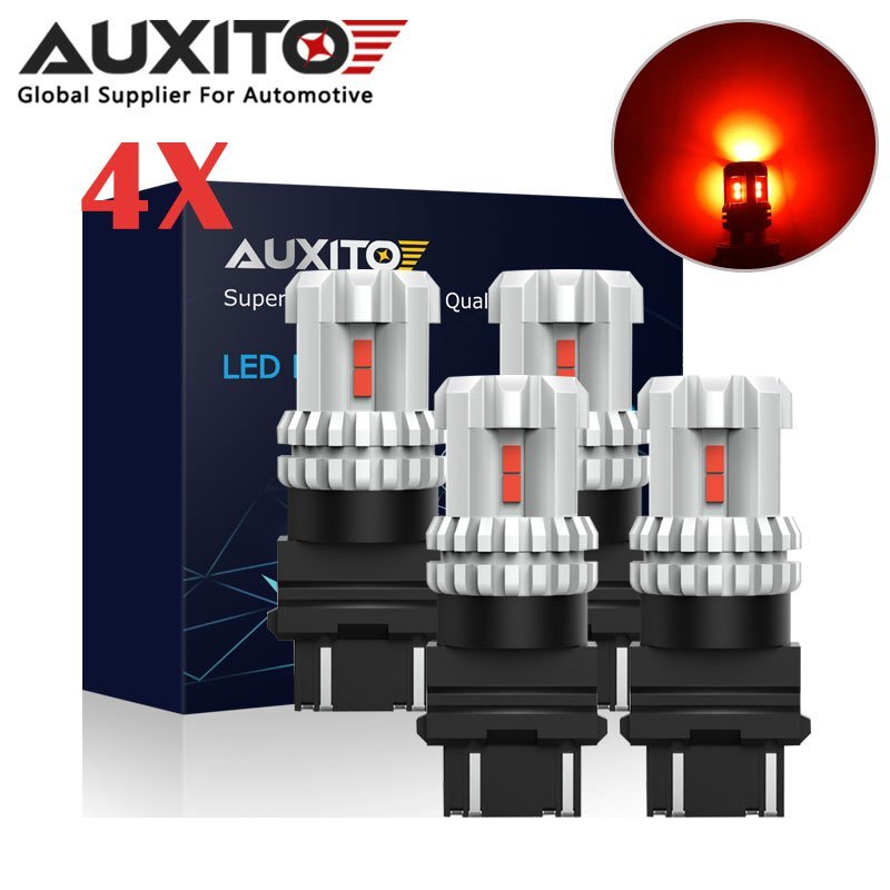 AUXITO 3156 4057 3157 Red LED Brake Stop Tail Light Bulbs with 12SMD 12K-V Brightness