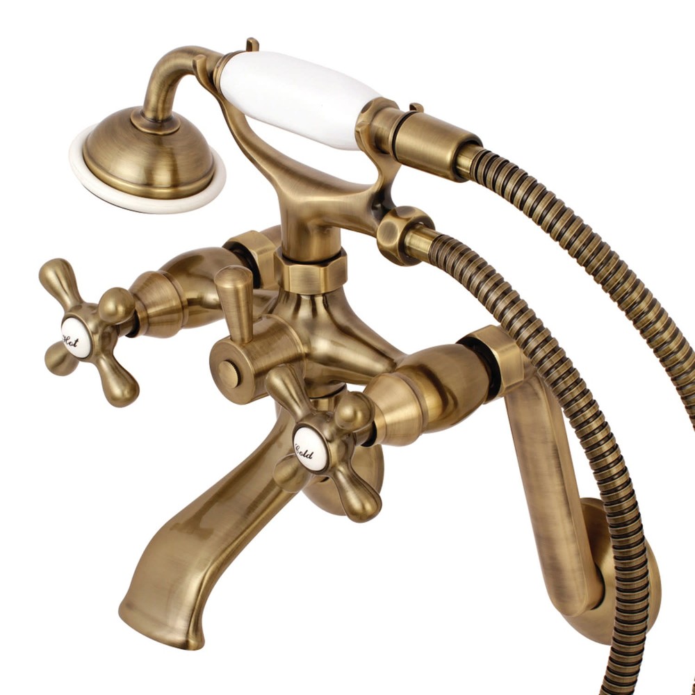 Kingston Brass KS269 Kingston Wall Mounted Clawfoot Tub Filler - Brass