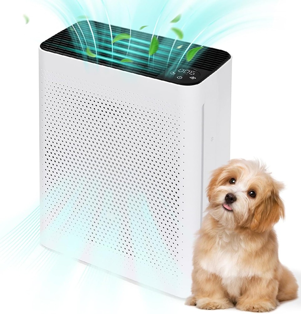 Air Puifiers for Home Large Room up to 1076 Ft² in 1 Hr with Automatic white