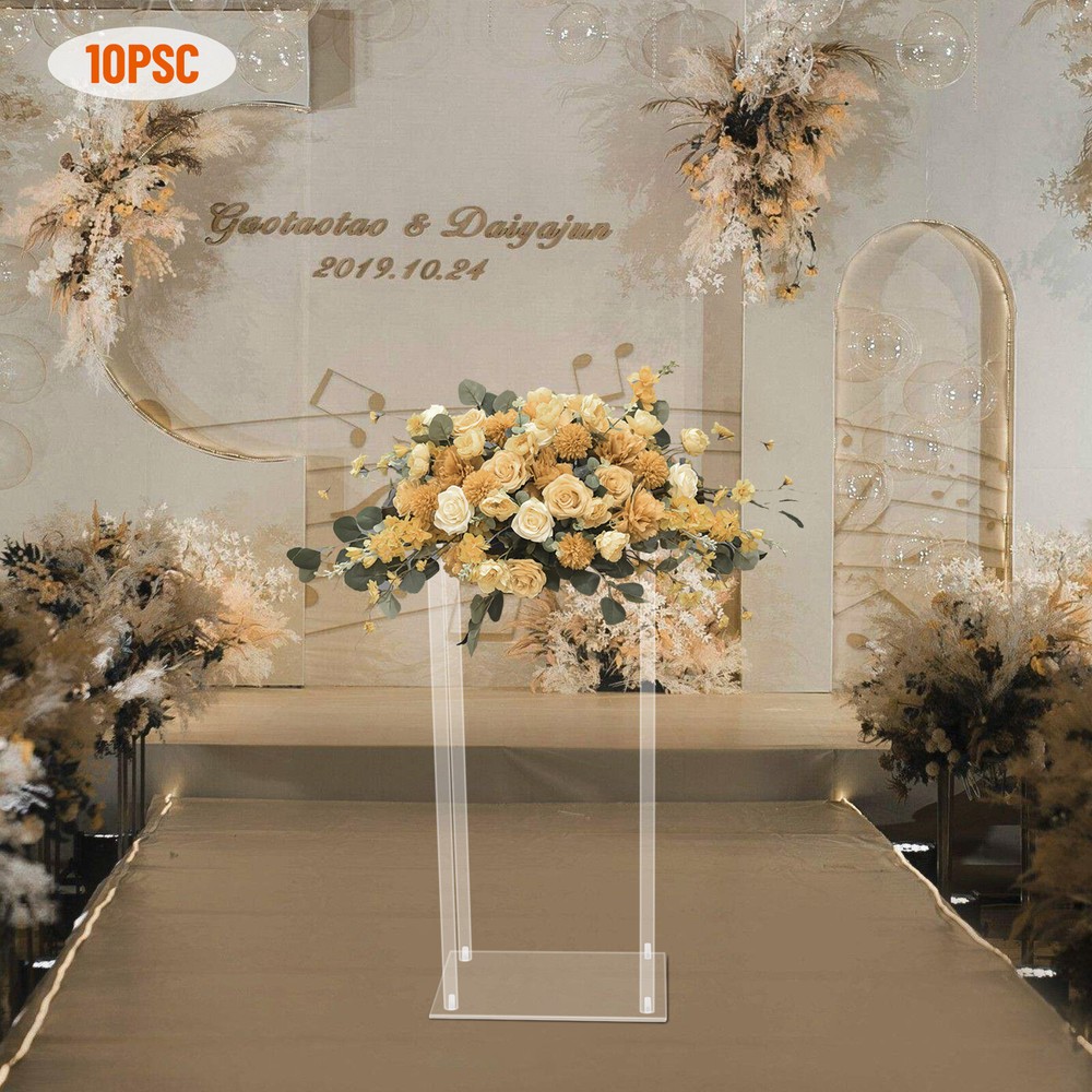 10 Acrylic Flower Stands for Tall Vase Weddings Bouquets Centerpieces Backdrops