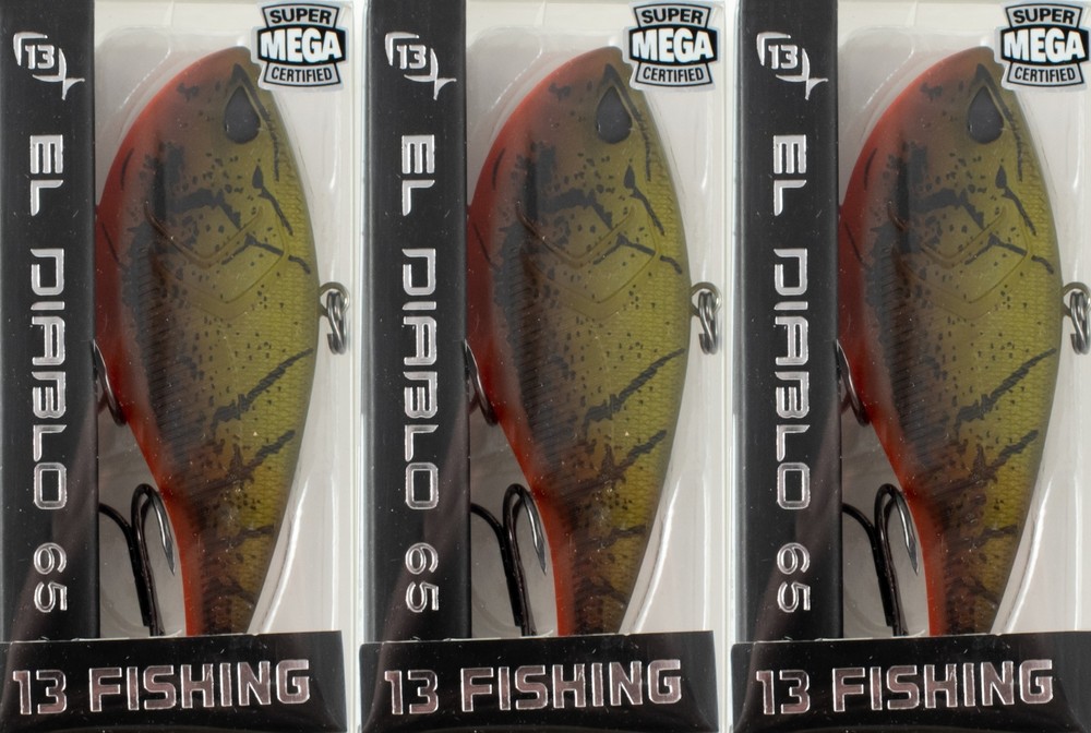 (LOT OF 3) 13 FISHING EL DIABLO 65 1/2OZ ED65-2 DAY OLD GUAC AR1301