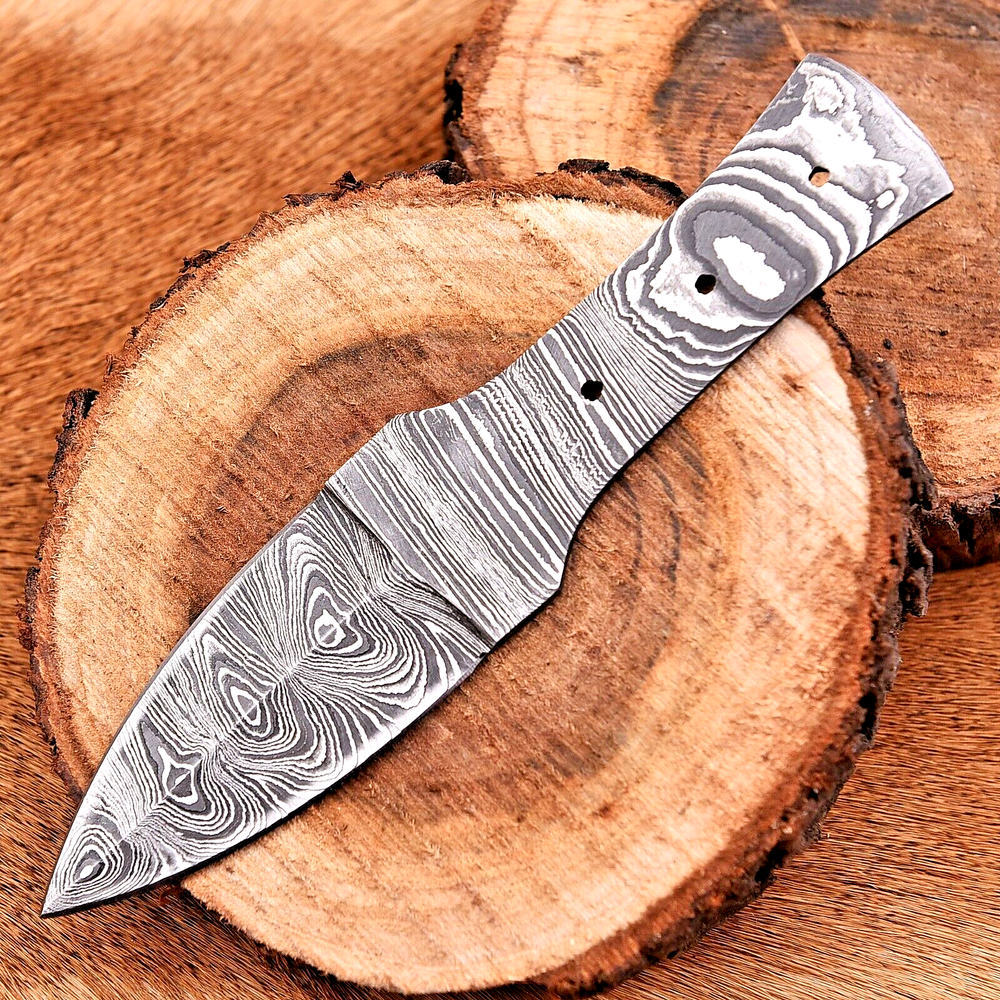 Custom Hand-Forged Damascus Steel Blade Throwing Boot Knife 2915