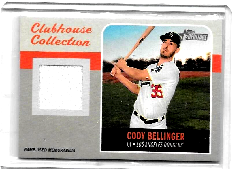 Cody Bellinger 2019 Topps Heritage High Number Game-Used Jersey Card CC