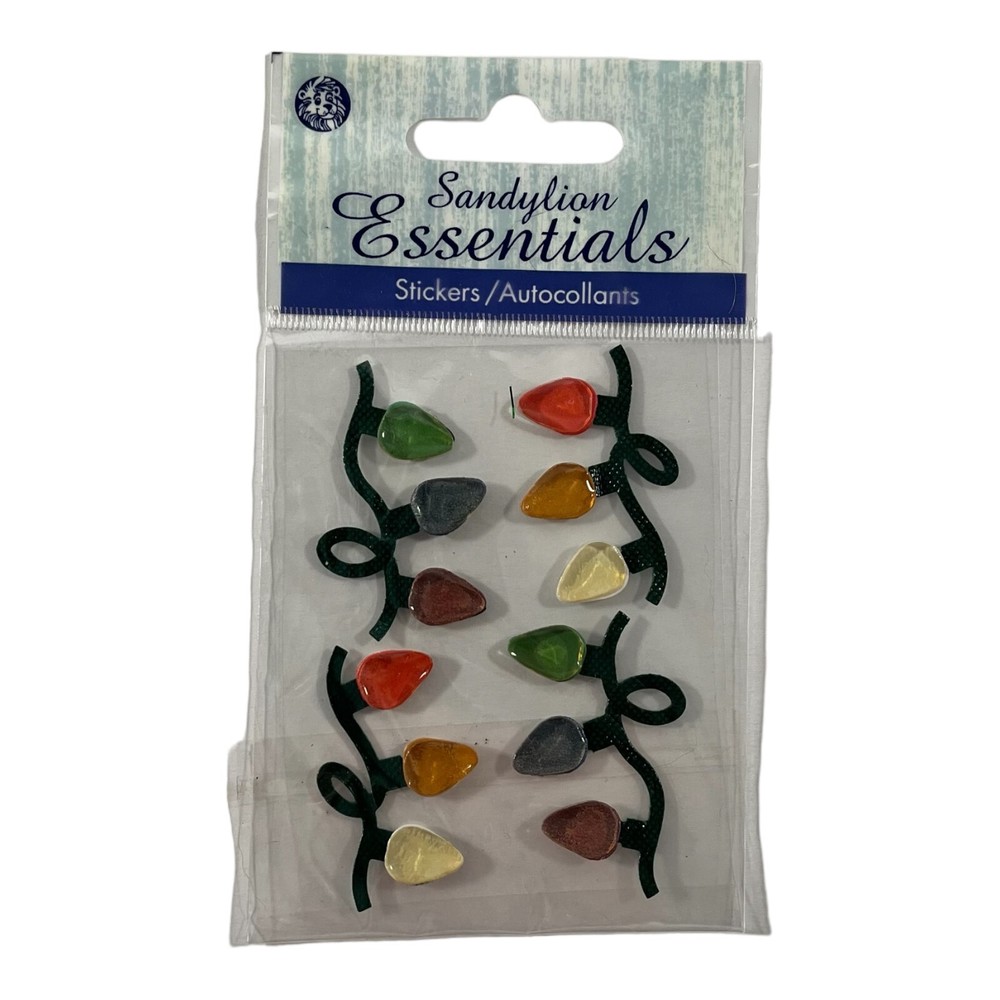 Sandylion Essentials Christmas Light Stickers New in Package